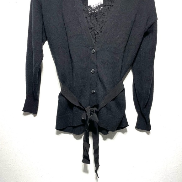 NWT Joie Ferlinka Wrap Sweater Black Small L97 - Picture 4 of 8